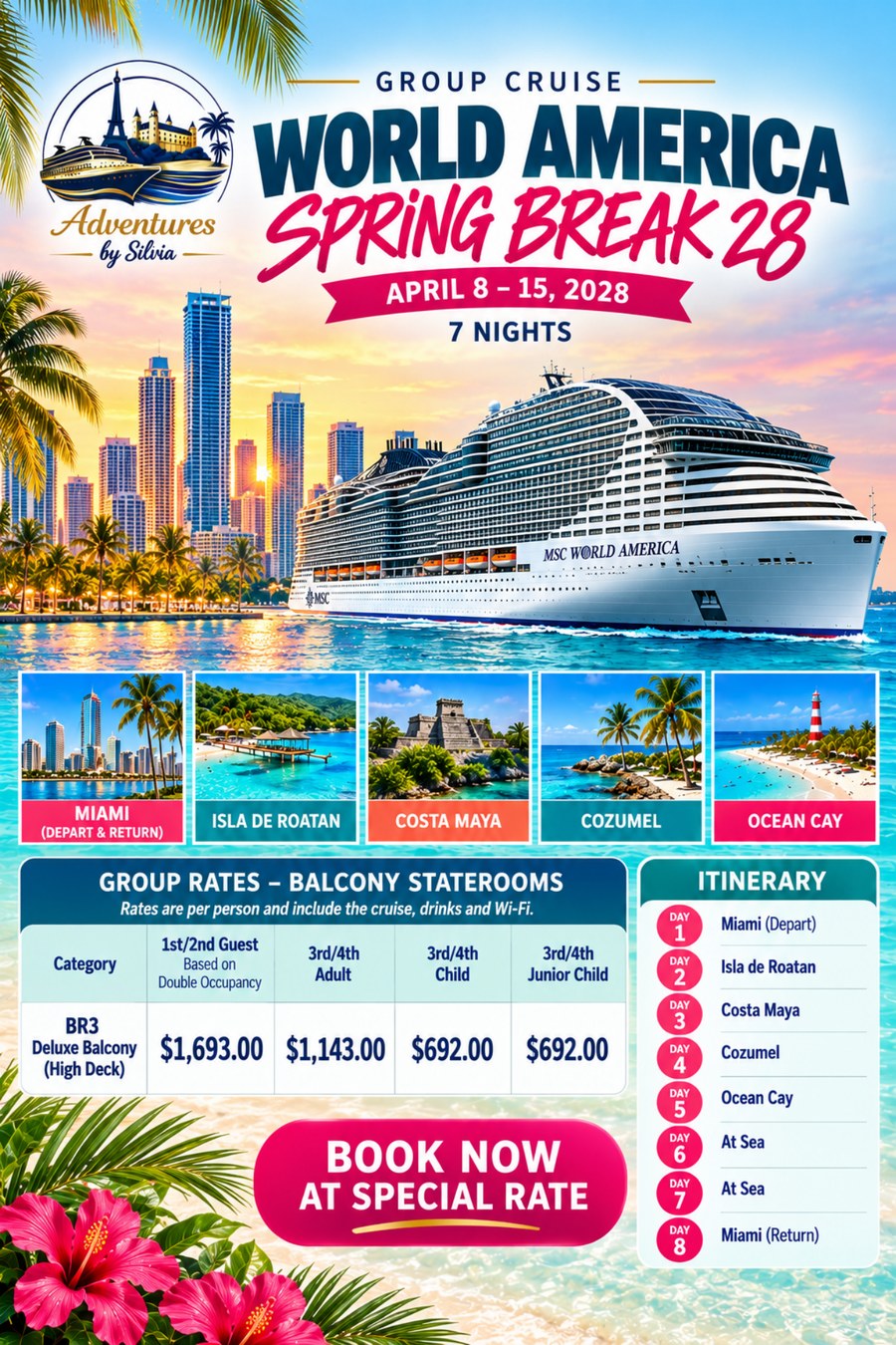 MSC World America Spring Break 2028